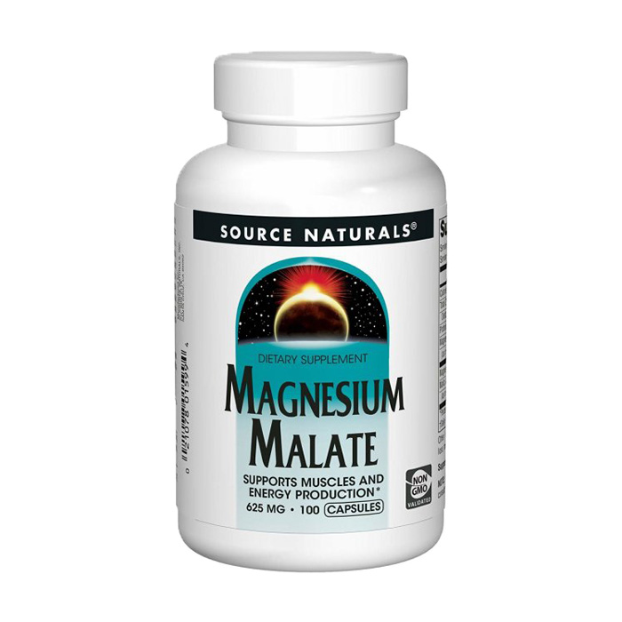 Магній Source Naturals Magnesium + Яблучна кислота 625 мг, 100 капсул
